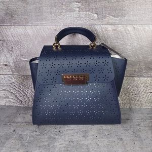 Zac Posen Blue Leather Handbag